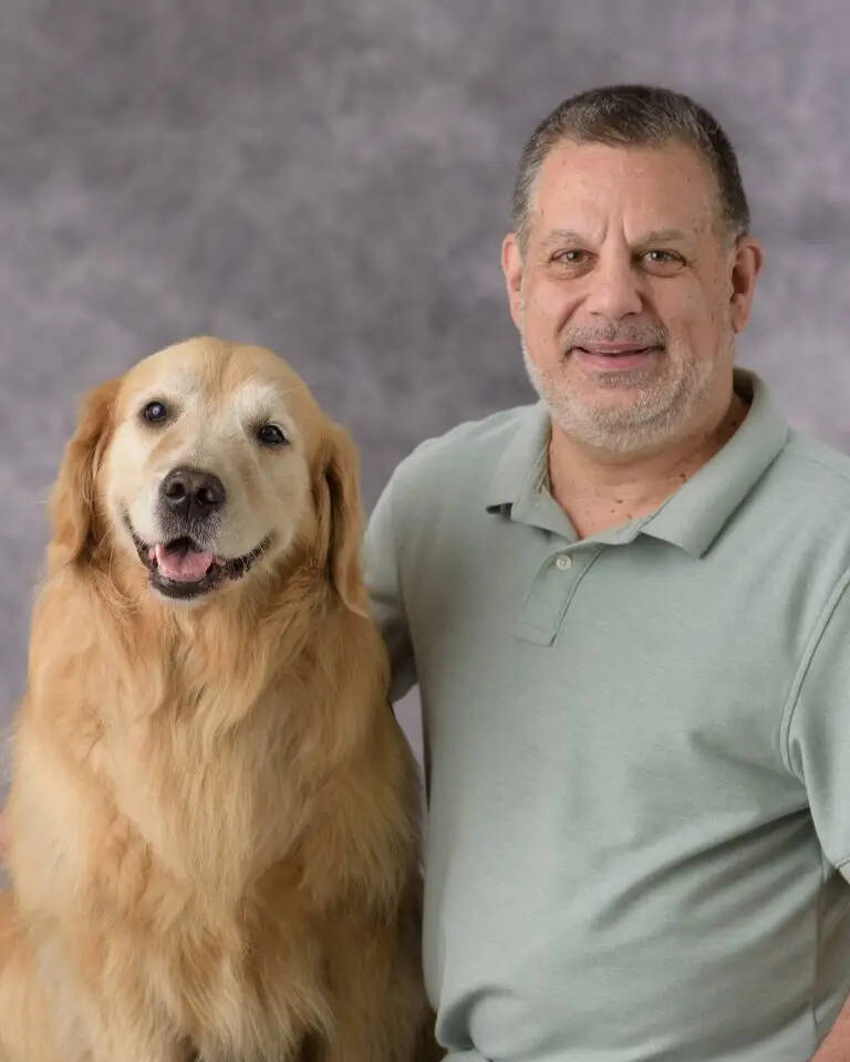 Tony Clementi and Paws with a Cause Dog
